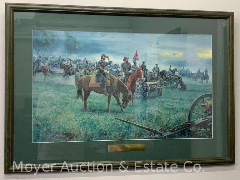 Civil War Lithograph Print: "Forming the Line" by Morton Kunstler, Signed #35 of 1,250 image