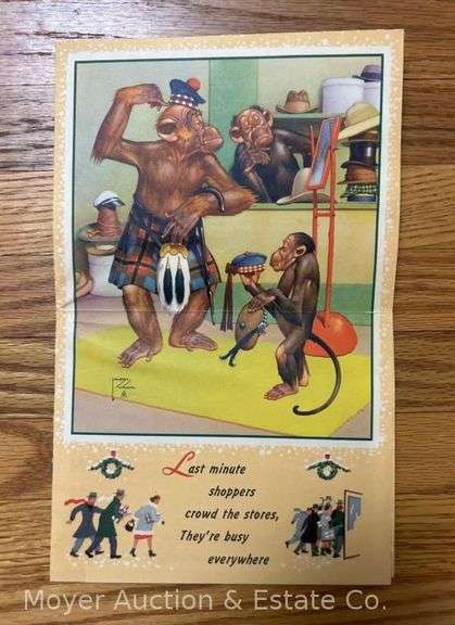 Vintage Bennett Manufacturing Co. Christmas Card/Poster, 19"x12" image