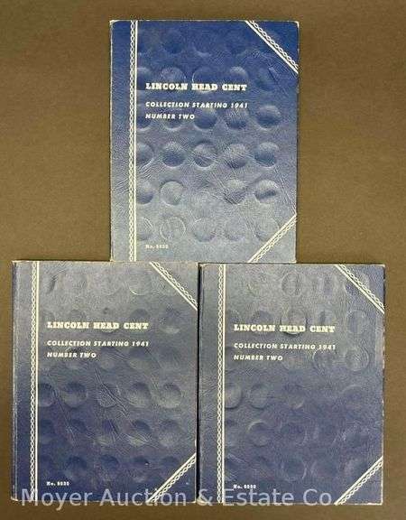(3) Lincoln Head Cent Number Two Collector Books, Each Mostly Complete image