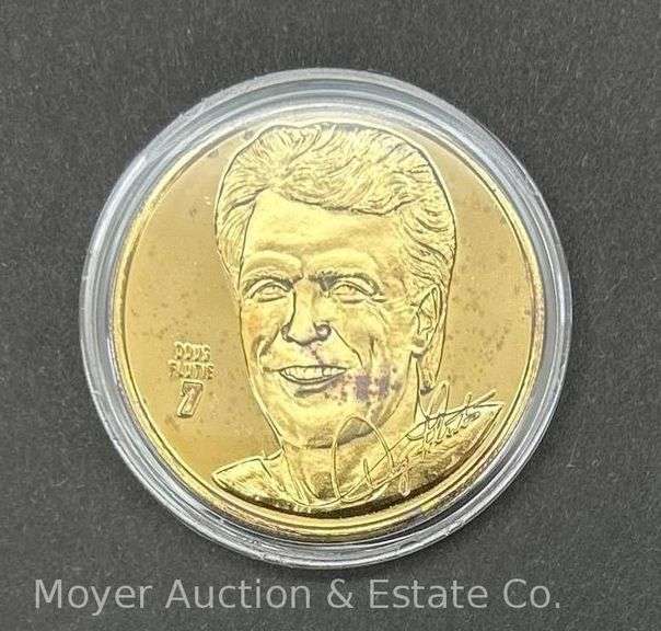 Doug Flutie Buffalo Bills One Ounce Silver Medallion, .999 Silver, Appears Gold Plated image