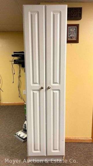 Narrow 2 Door Storage Cabinet, 18"x16"x72"h image
