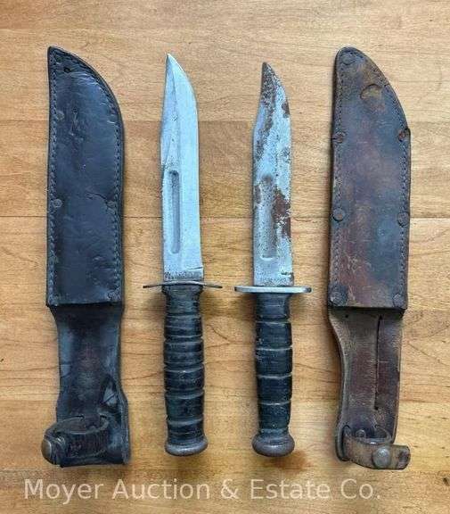 USN MK2 Ka-bar Knife, and Other Camillus, NY Knife, See Pictures for Condition, Both 12" Long image