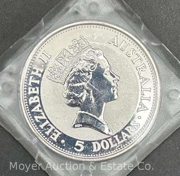 1991 Australian Kookaburra 1oz Silver Coin, .999 Silver image