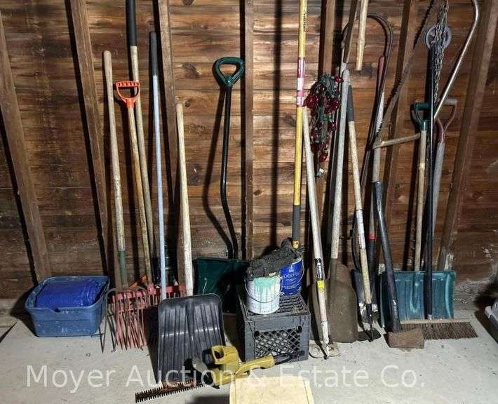 Group of Long Handle Tools, Garden Tools, Etc. image