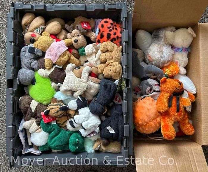 (2) Boxes of Asst. Stuffed Animals Puffs and Others image