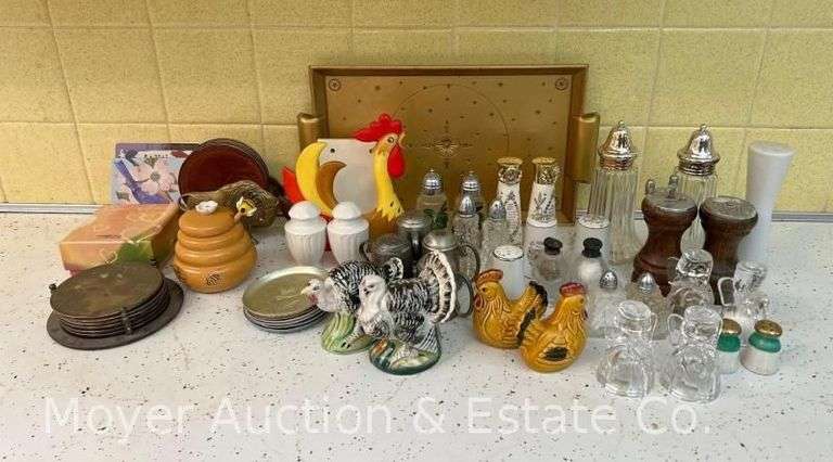 Group of Salt and Pepper Shakers, Coasters, Etc. image
