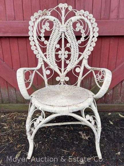 Unique Wicker Chair, Good Original Condition image