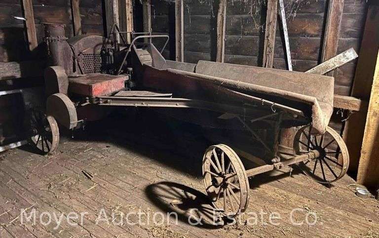 McCormick-Deering Blower with Pipe, Steel Wheels, Belt Driven image