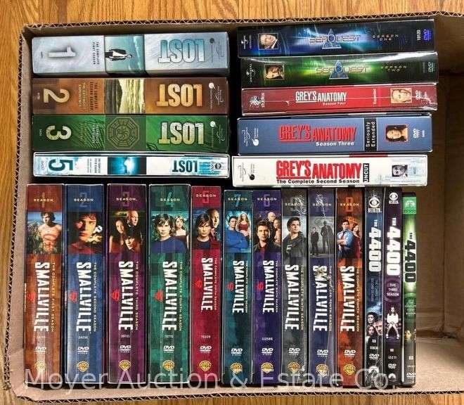 Group of TV Show DVD's: Smallville, Grey's Anatomy, Lost, Etc. image