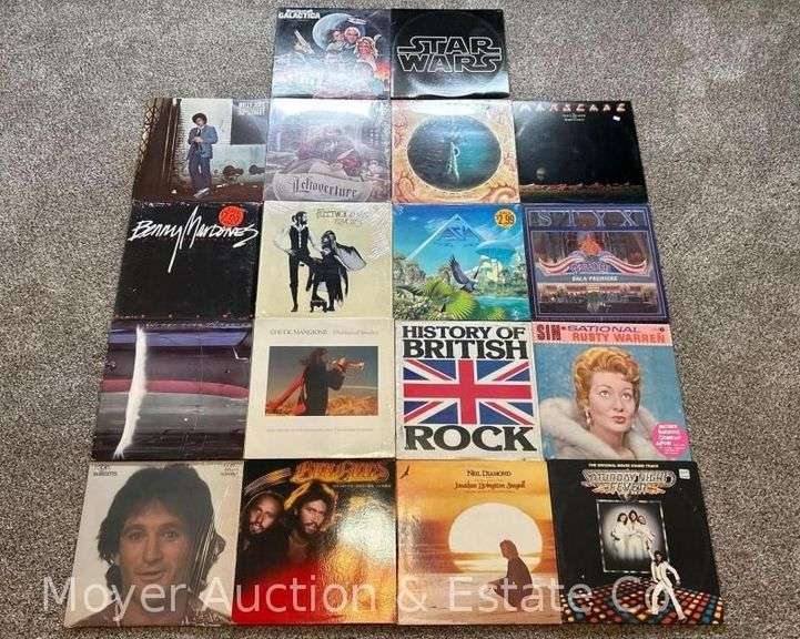 Group of 18 Record Albums: Kansas, Joel, Styx, Bee Gees, Fleetwood, Star Wars, Etc. image