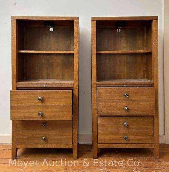 Pair of Lighted Cabinets, 24”x12”x52”h image