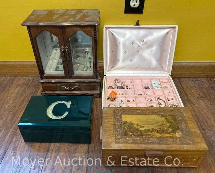 Group of Jewelry Boxes with Contents image