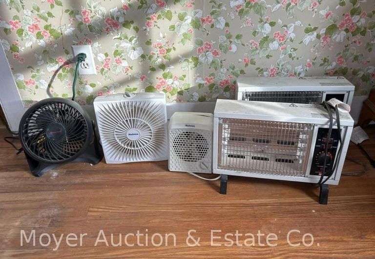 Group of Desktop Fans and Heaters image