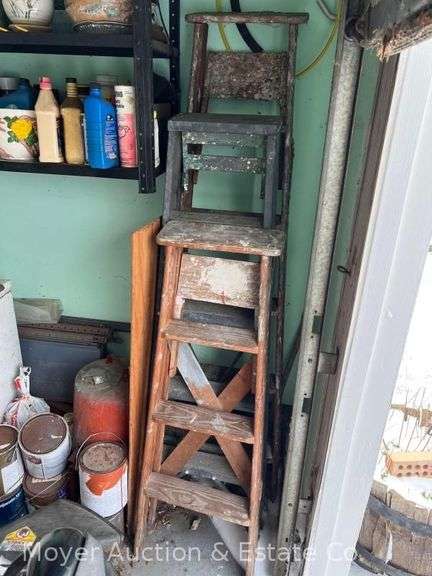 Group of Wood Step Ladders image