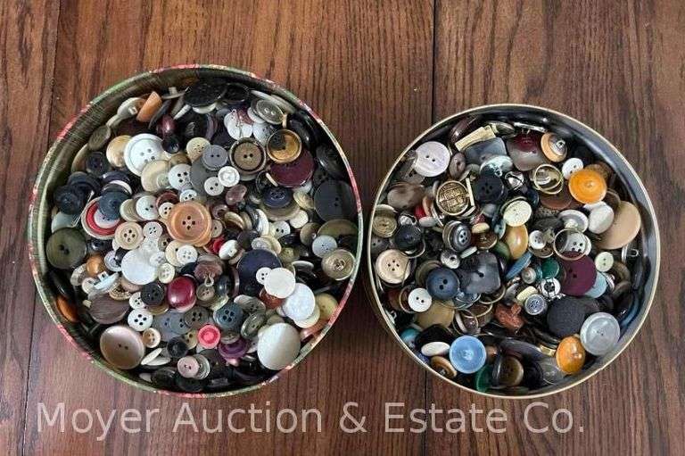 (2) Tins of Buttons image