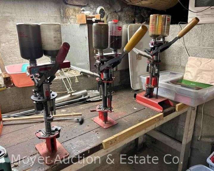 (3) MEC Shotshell Reloading Presses, with Accessories image