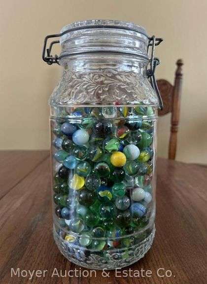 Jar of Marbles, 10"h image