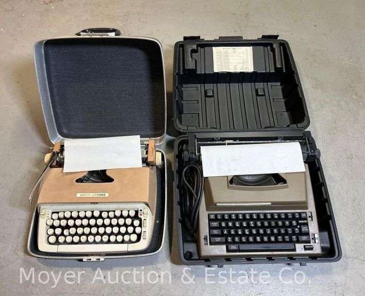 (2) Typewriters with Cases, Smith Corona and Other image