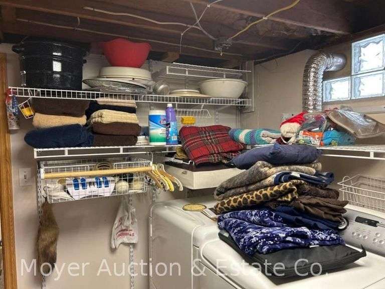 Contents of Laundry Room, Cleaning, Servingware, Linens, Etc. image