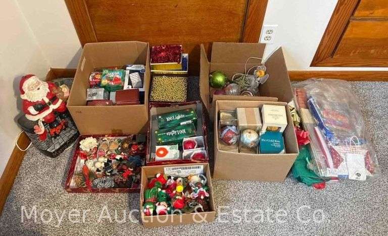 Group of Asst. Christmas Ornaments, Decor, Etc. image