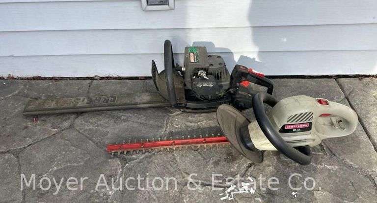 (2) Craftsman Hedge Trimmers, Corded Electric and Gas Powered image