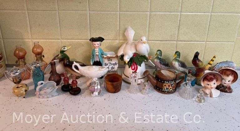 Group of Head Bud Vases, Decorative, Figures, Figural Salt and Pepper Shakers, Etc. image