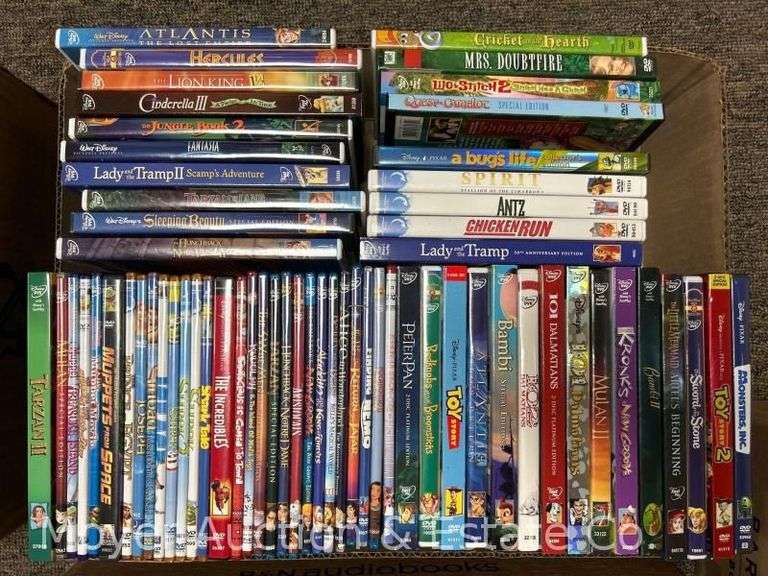 Box of 60 Children's DVD's, Disney and Others image
