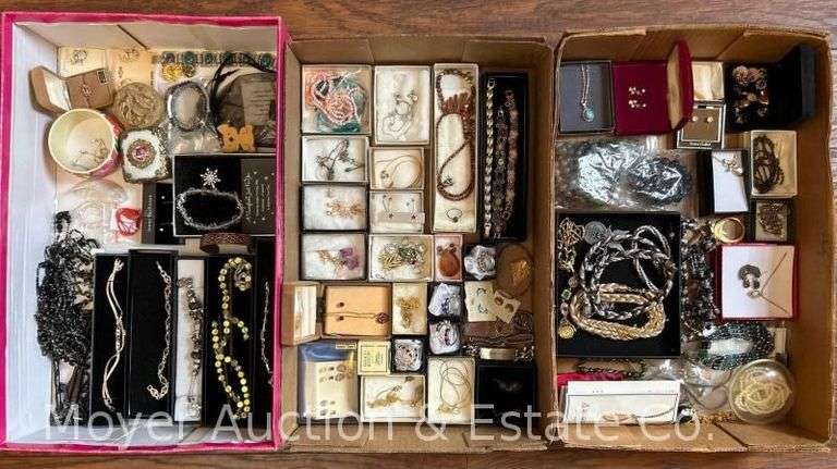Group of Costume Jewelry, Necklaces, Earrings, Etc. image