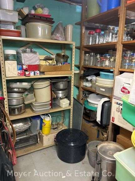 Group of Tupperware, Glass Jars, Canning Pots, Etc. image