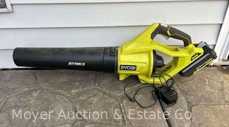 Ryobi Battery Powered Leaf Blower, with Battery and Charger image