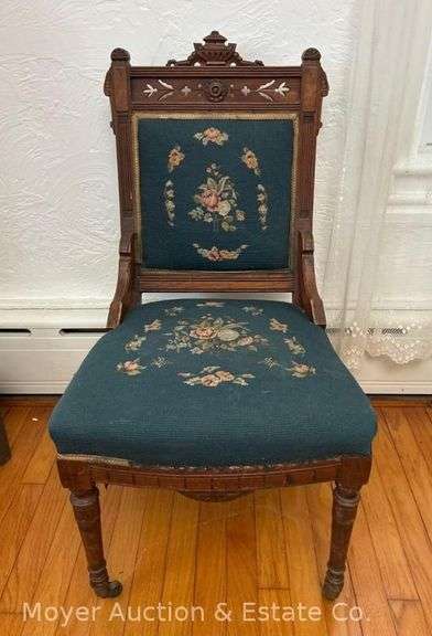Needlepoint Parlor Chair, 19"w image