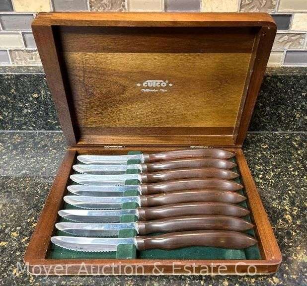Set of 8 Cutco Steak Knives, #1058, in Original Wooden Case image