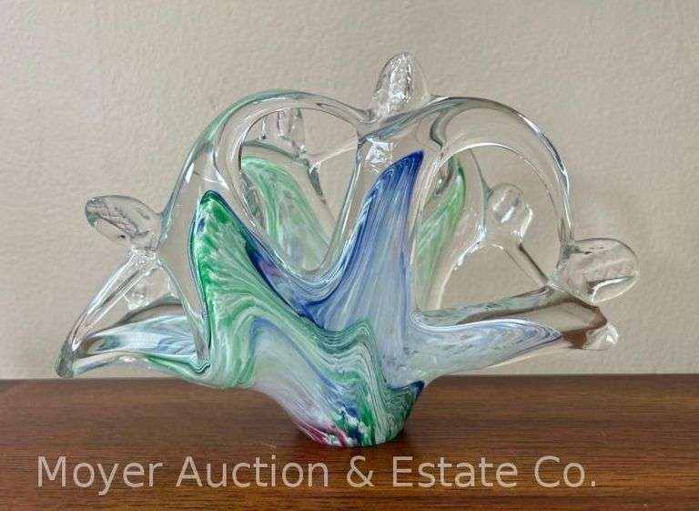 Art Glass Letter Holder, 8"w x 5"h image