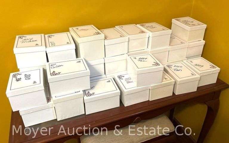 (33) Danbury Mint Dog-themed Christmas Ornaments, Appear New in Boxes image