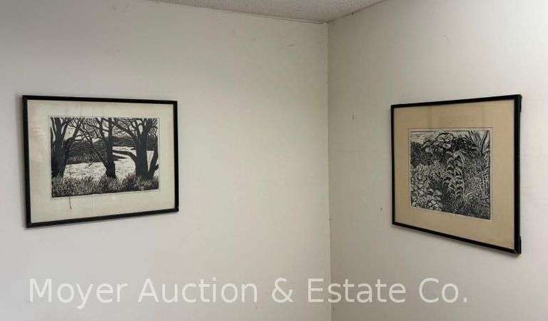 2 Janice Wright Block Prints, #2 of 30 and #5 of 30, Dated '78 & '79 image