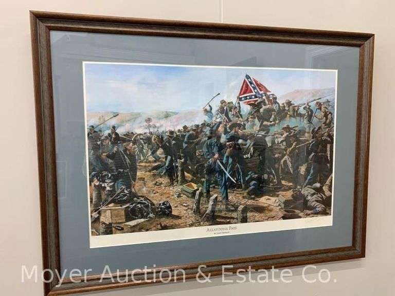 Civil War Lithograph Print: "Allatoona Pass" by Don Troiani, Signed #606 of 1,000, Framed 29"x39" image