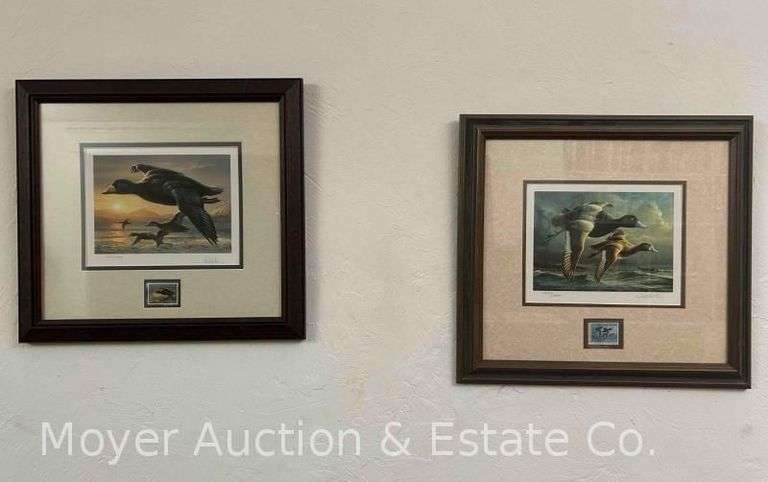 2000 and 2003 Framed Duck Stamps, 17"x18.5" Overall image