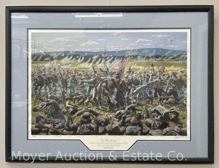 Civil War Lithograph Print: "To the Last" by Jeremy Scott, signed & #39 of 450, framed 30" x 40" image