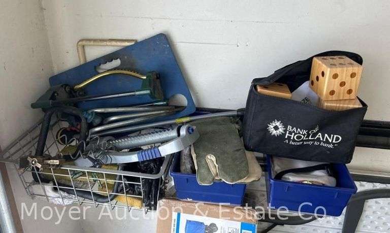 Contents of Garage, Garden Decor, Sprinklers, Mulch, Etc. image