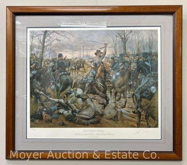 Civil War Lithograph Print: "Southern Steel" by Don Troiani, signed & #780 of 950, framed 30" x 34" image
