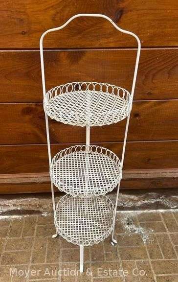 Three Tired Metal Stand, 43"h x 12"w image