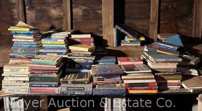 Large Group of Medical-related Books, Stored in Barn for a While image