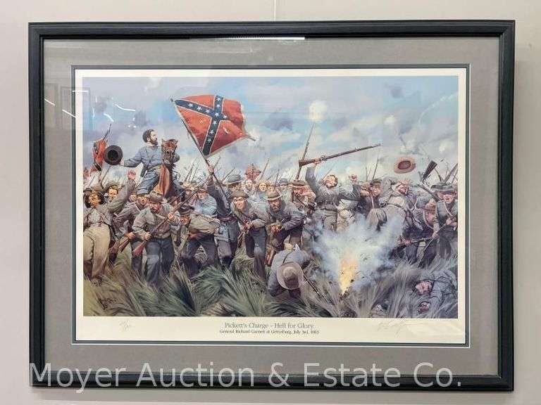 Civil War Lithograph Print: "Pickett's Charge - Hell for Glory" by Keith Rocco, Signed & #28 of 750 image