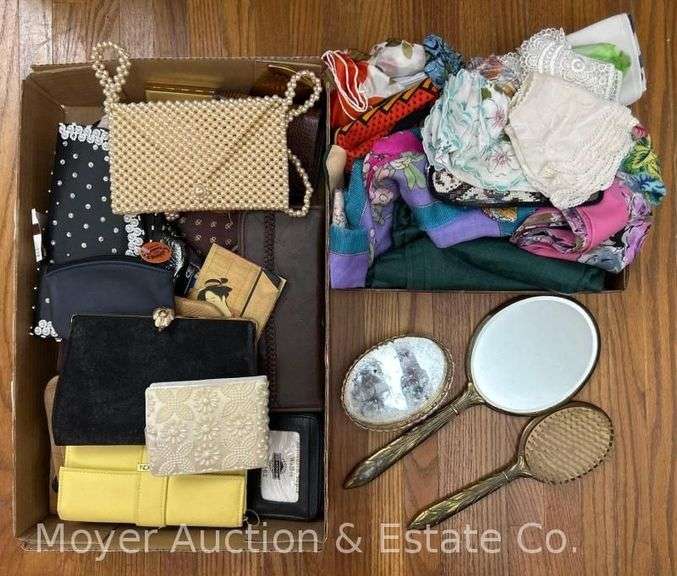 Group of Handkerchiefs, Wallets, and Dresser Set image
