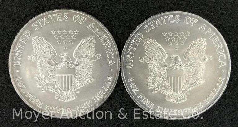 (2) 2003 American Eagle Silver Dollars