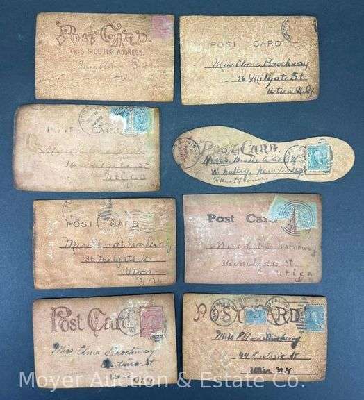 Group of Antique Postcards, Includes Some Trade Cards