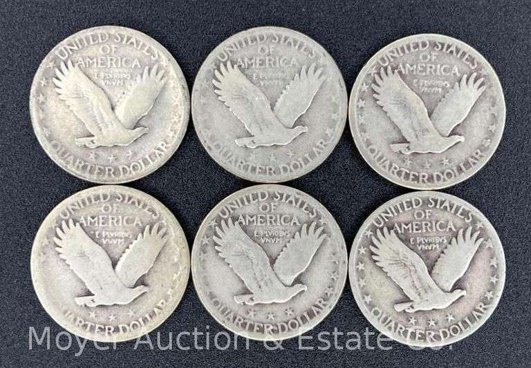 (6) 1930 Standing Liberty Quarters