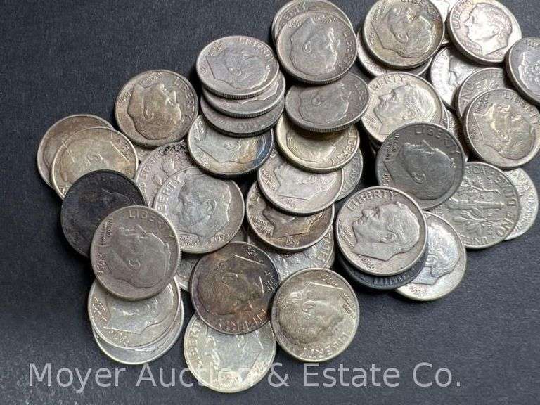 (50) Roosevelt Silver Dimes