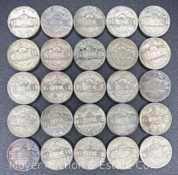 (25) Silver War Nickels