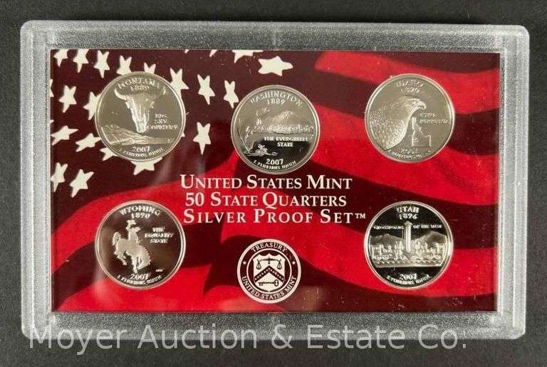 (2) 2007 50 State Quarters Silver Proof Sets